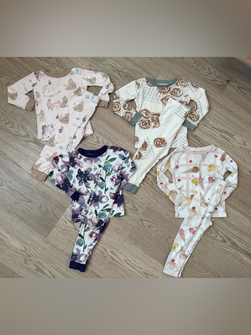 Toddler Girl Burt’s Bees Organic Cotton PJ Sets - Bundle of 4